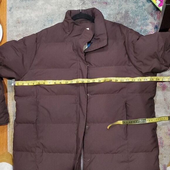 L.L. Bean Vintage Full Length Goose Down Filled Puffer Trench Coat in Brown XLP - Picture 11 of 16